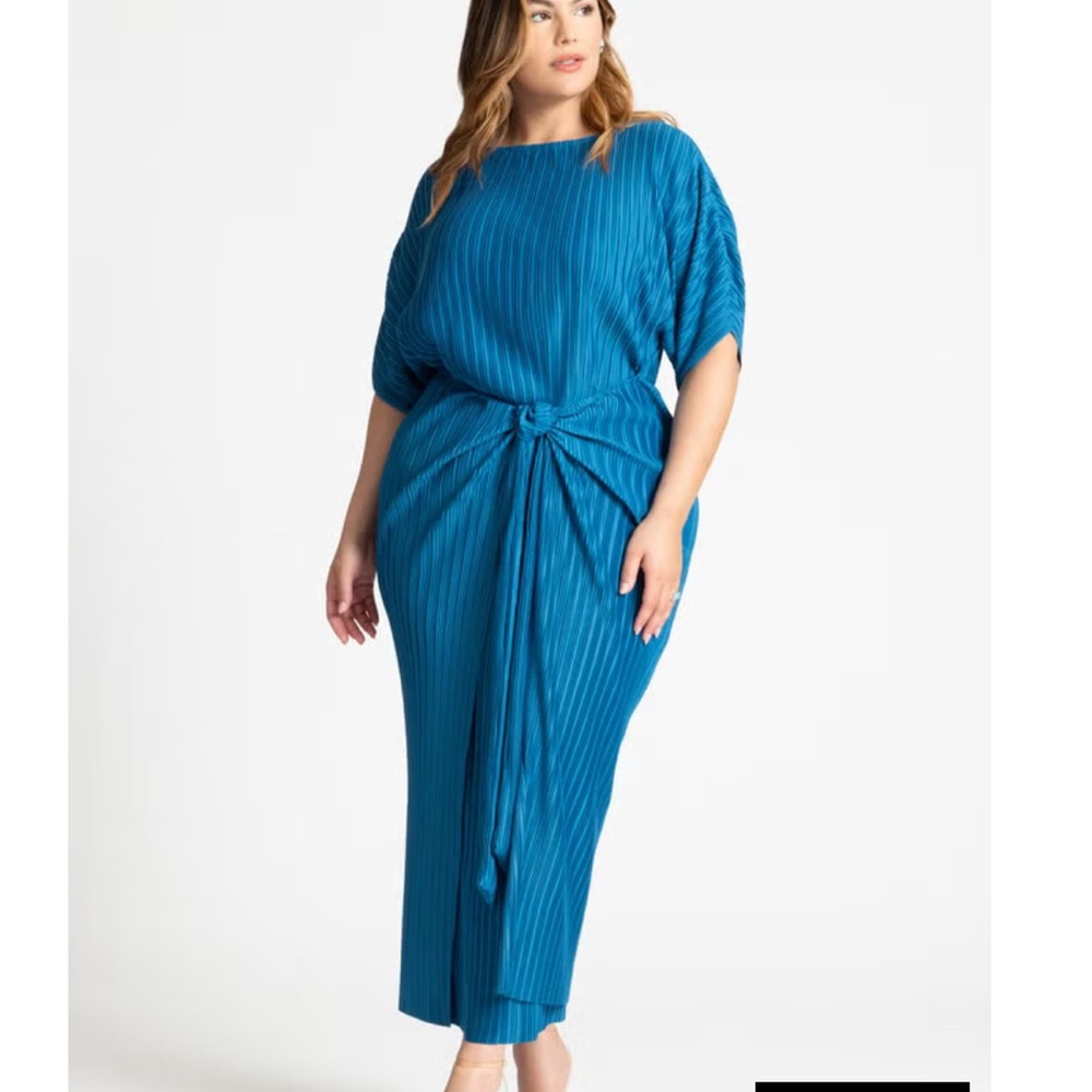 Eloquii Draped Plisse Dress